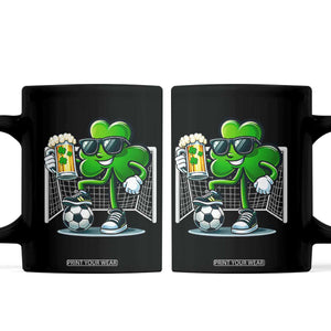 Funny Irish Shamrock Dabbing Soccer Coffee Mug St Patricks Day TS12 Black Print Your Wear