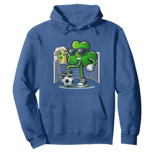 Funny Irish Shamrock Dabbing Soccer Hoodie St Patricks Day TS12 Royal Blue Print Your Wear