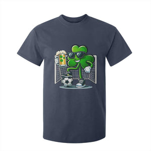 Funny Irish Shamrock Dabbing Soccer T Shirt For Kid St Patricks Day TS12 Navy Print Your Wear