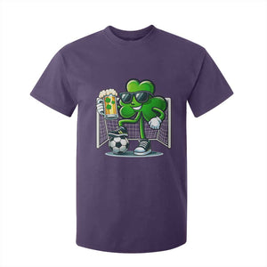 Funny Irish Shamrock Dabbing Soccer T Shirt For Kid St Patricks Day TS12 Purple Print Your Wear