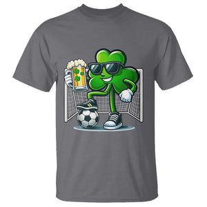 Funny Irish Shamrock Dabbing Soccer T Shirt St Patricks Day TS12 Charcoal Print Your Wear