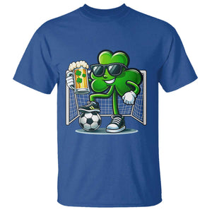 Funny Irish Shamrock Dabbing Soccer T Shirt St Patricks Day TS12 Royal Blue Print Your Wear