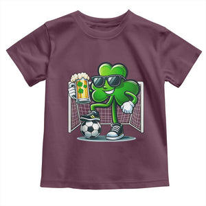 Funny Irish Shamrock Dabbing Soccer Toddler T Shirt St Patricks Day TS12 Maroon Print Your Wear