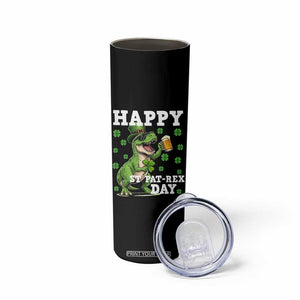 Happy St Pat Rex Day Skinny Tumbler Funny Dinosaur Drinking Beer TS12 Print Your Wear