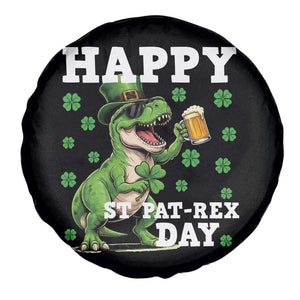 Happy St Pat Rex Day Spare Tire Cover Funny Dinosaur Drinking Beer TS12 Print Your Wear