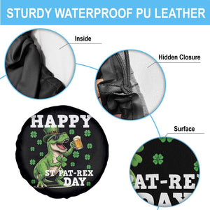 Happy St Pat Rex Day Spare Tire Cover Funny Dinosaur Drinking Beer TS12 Print Your Wear