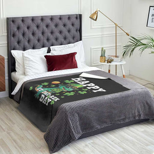 Happy St Pat Rex Day Throw Blanket St Patricks Day Dino Lover TS12 Print Your Wear