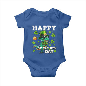 Happy St Pat Rex Day Baby Onesie St Patricks Day Dino Lover TS12 Royal Blue Print Your Wear