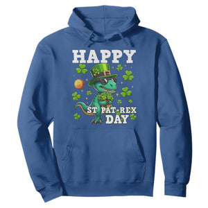 Happy St Pat Rex Day Hoodie St Patricks Day Dino Lover TS12 Royal Blue Print Your Wear