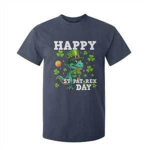 Happy St Pat Rex Day T Shirt For Kid St Patricks Day Dino Lover TS12 Navy Print Your Wear