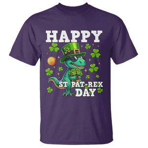 Happy St Pat Rex Day T Shirt St Patricks Day Dino Lover TS12 Purple Print Your Wear