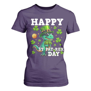 Happy St Pat Rex Day T Shirt For Women St Patricks Day Dino Lover TS12 Purple Print Your Wear