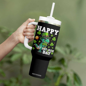 Happy St Pat Rex Day Tumbler With Handle St Patricks Day Dino Lover TS12 Print Your Wear