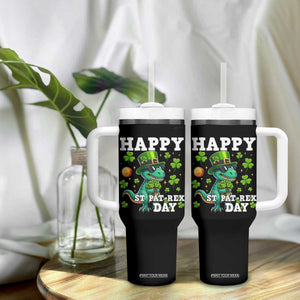 Happy St Pat Rex Day Tumbler With Handle St Patricks Day Dino Lover TS12 Print Your Wear
