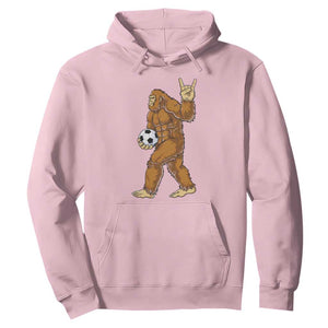 Funny Bigfoot Soccer Player Hoodie Folklore Cryptid Gift TS12 Light Pink Print Your Wear