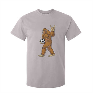Funny Bigfoot Soccer Player T Shirt For Kid Folklore Cryptid Gift TS12 Ice Gray Print Your Wear