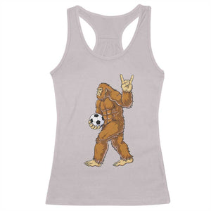 Funny Bigfoot Soccer Player Racerback Tank Top Folklore Cryptid Gift TS12 Ice Gray Print Your Wear