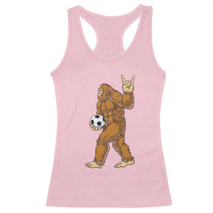 Funny Bigfoot Soccer Player Racerback Tank Top Folklore Cryptid Gift TS12 Light Pink Print Your Wear