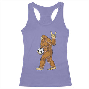 Funny Bigfoot Soccer Player Racerback Tank Top Folklore Cryptid Gift TS12 Violet Print Your Wear