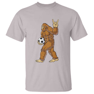 Funny Bigfoot Soccer Player T Shirt Folklore Cryptid Gift TS12 Ice Gray Print Your Wear