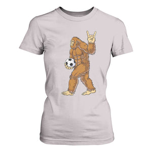 Funny Bigfoot Soccer Player T Shirt For Women Folklore Cryptid Gift TS12 Ice Gray Print Your Wear