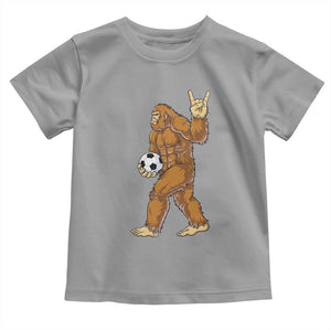 Funny Bigfoot Soccer Player Toddler T Shirt Folklore Cryptid Gift TS12 Sport Gray Print Your Wear