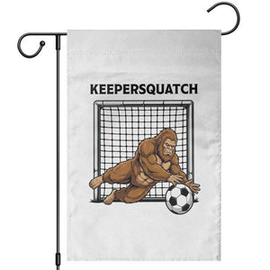 Funny Bigfoot Soccer Goalkeeper Garden Flag Keepersquatch TS12 White Print Your Wear