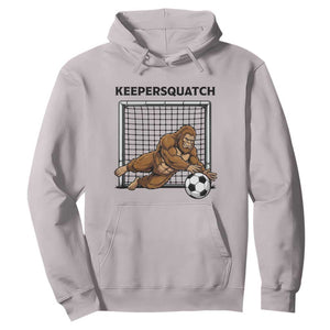 Funny Bigfoot Soccer Goalkeeper Hoodie Keepersquatch TS12 Ice Gray Print Your Wear