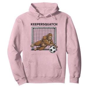 Funny Bigfoot Soccer Goalkeeper Hoodie Keepersquatch TS12 Light Pink Print Your Wear