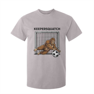 Funny Bigfoot Soccer Goalkeeper T Shirt For Kid Keepersquatch TS12 Ice Gray Print Your Wear