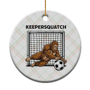 Funny Bigfoot Soccer Goalkeeper Ceramic Ornament Keepersquatch TS12 1pc Christmas Plaid Print Your Wear