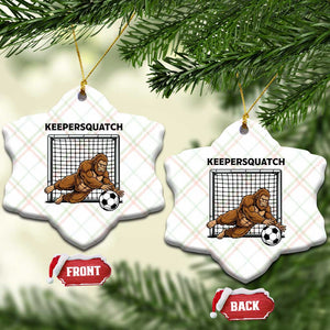Funny Bigfoot Soccer Goalkeeper Ceramic Ornament Keepersquatch TS12 Print Your Wear