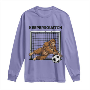 Funny Bigfoot Soccer Goalkeeper Long Sleeve Shirt Keepersquatch TS12 Violet Print Your Wear