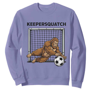 Funny Bigfoot Soccer Goalkeeper Sweatshirt Keepersquatch TS12 Violet Print Your Wear