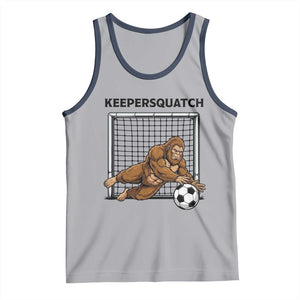 Funny Bigfoot Soccer Goalkeeper Tank Top Keepersquatch TS12 Athletic Heather Navy Print Your Wear