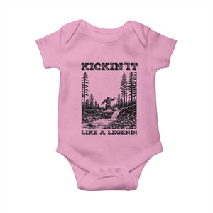 Kickin It Like A Legend Baby Onesie Funny Bigfoot Soccer Player TS12 Light Pink Print Your Wear