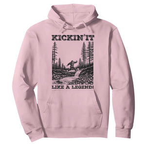 Kickin It Like A Legend Hoodie Funny Bigfoot Soccer Player TS12 Light Pink Print Your Wear