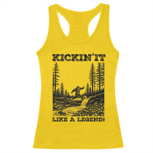 Kickin It Like A Legend Racerback Tank Top Funny Bigfoot Soccer Player TS12 Daisy Print Your Wear