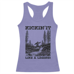 Kickin It Like A Legend Racerback Tank Top Funny Bigfoot Soccer Player TS12 Violet Print Your Wear