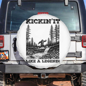Kickin It Like A Legend Spare Tire Cover Funny Bigfoot Soccer Player TS12 No hole White Print Your Wear