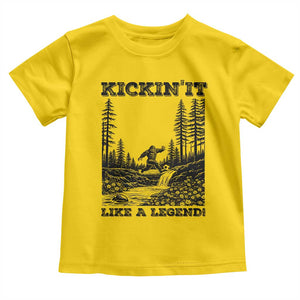 Kickin It Like A Legend Toddler T Shirt Funny Bigfoot Soccer Player TS12 Daisy Print Your Wear
