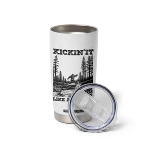 Kickin It Like A Legend Tumbler Cup Funny Bigfoot Soccer Player TS12 Print Your Wear