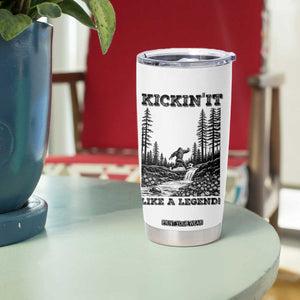 Kickin It Like A Legend Tumbler Cup Funny Bigfoot Soccer Player TS12 Print Your Wear