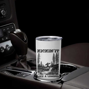 Kickin It Like A Legend Tumbler Cup Funny Bigfoot Soccer Player TS12 Print Your Wear