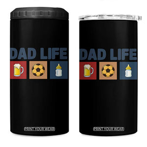 Dad Life Soccer Beer Baby Bottle 4 in 1 Can Cooler Tumbler Fathers Day Gift TS12 One Size: 16 oz Black Print Your Wear