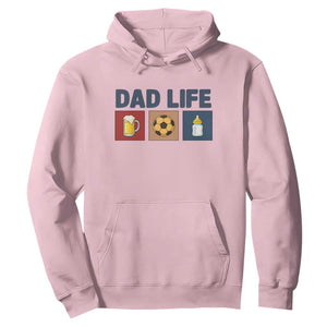 Dad Life Soccer Beer Baby Bottle Hoodie Fathers Day Gift TS12 Light Pink Print Your Wear