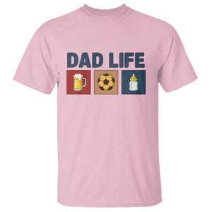 Dad Life Soccer Beer Baby Bottle T Shirt Fathers Day Gift TS12 Light Pink Print Your Wear