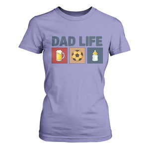 Dad Life Soccer Beer Baby Bottle T Shirt For Women Fathers Day Gift TS12 Violet Print Your Wear