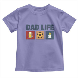 Dad Life Soccer Beer Baby Bottle Toddler T Shirt Fathers Day Gift TS12 Violet Print Your Wear
