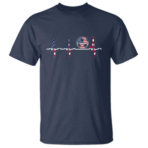 USA Soccer Heartbeat T Shirt American Flag Football Pulse TS12 Navy Print Your Wear